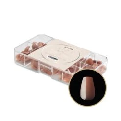 Neutrals Gel-X® Imani Natural Coffin Extra Short Box Of Tips - 11 Sizes (150pcs)