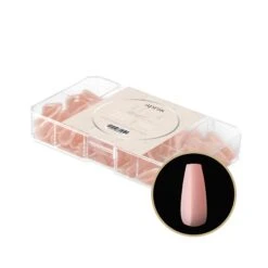 Neutrals Gel-X® Margot Natural Coffin Medium Box Of Tips - 11 Sizes (150pcs)