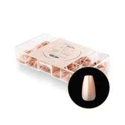 Neutrals Gel-X® Alex Natural Coffin Short Box Of Tips - 11 Sizes (150pcs)