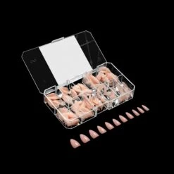 Neutrals Gel-X® Chloe Natural Stiletto Short Box Of Tips - 11 Sizes (150pcs) -Nail Color Room Shop NSTS 3 Choloe