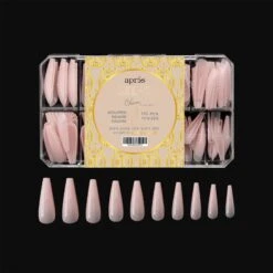 Chaun Legend Neutrals "Chaun" Sculpted Extra Long Tapered Coffin - 10 Sizes -Nail Color Room Shop R4 1147