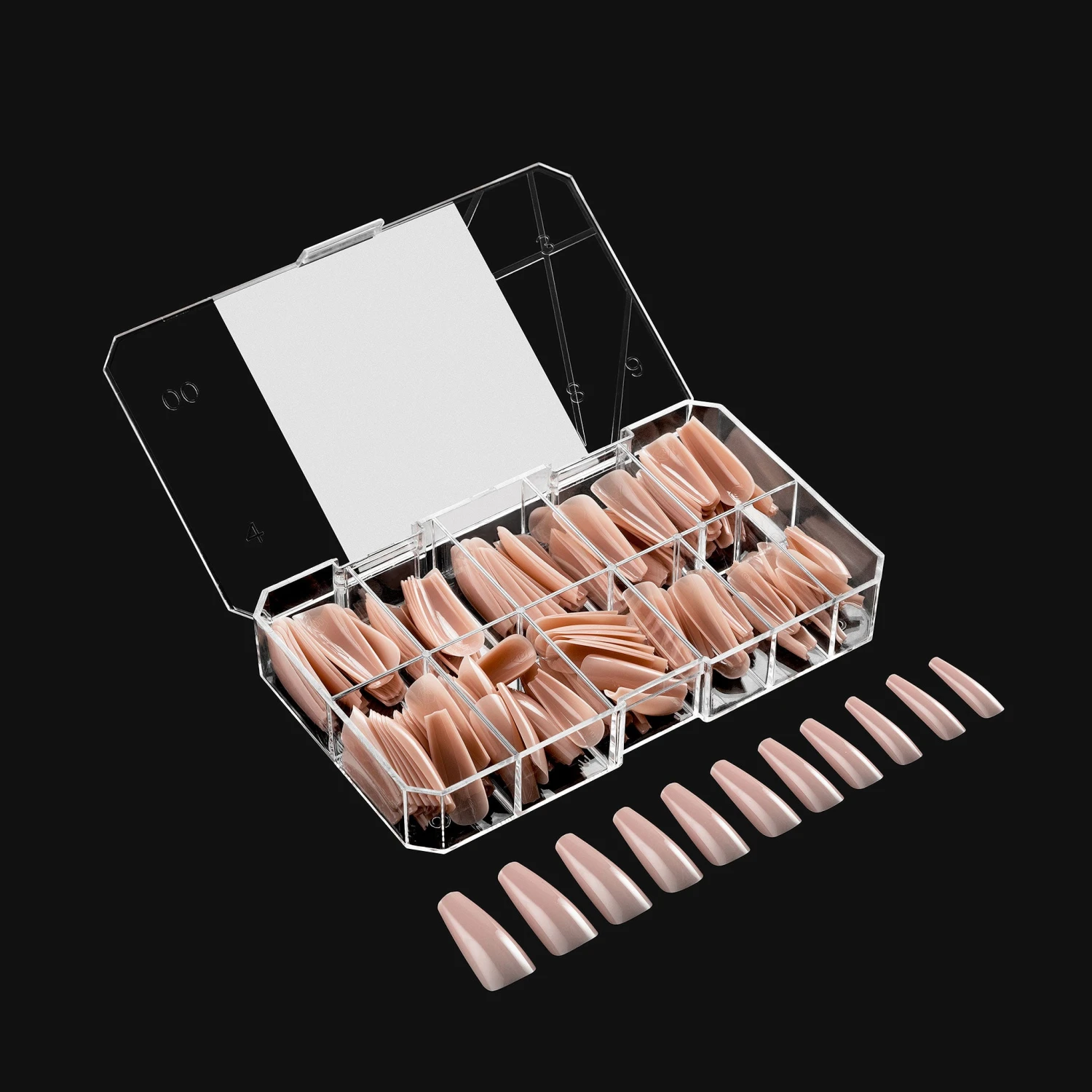 Neutrals Gel-X® Maisie Sculpted Coffin Long Box Of Tips - 11 Sizes (150pcs) 2 Neutrals Gel-X® Maisie Sculpted Coffin Long Box Of Tips - 11 Sizes (150pcs) - Image 2